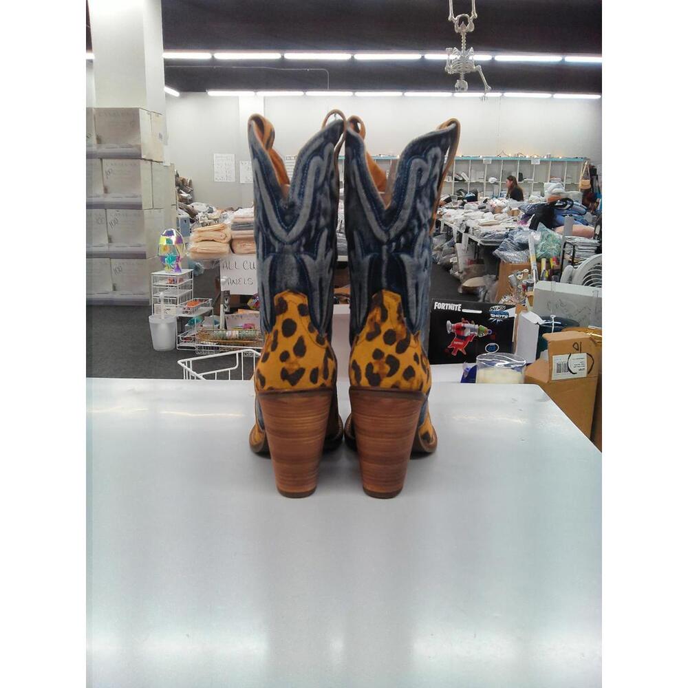 Dingo, women's boots, denim, leopard, size 11, new - Picture 4 of 6